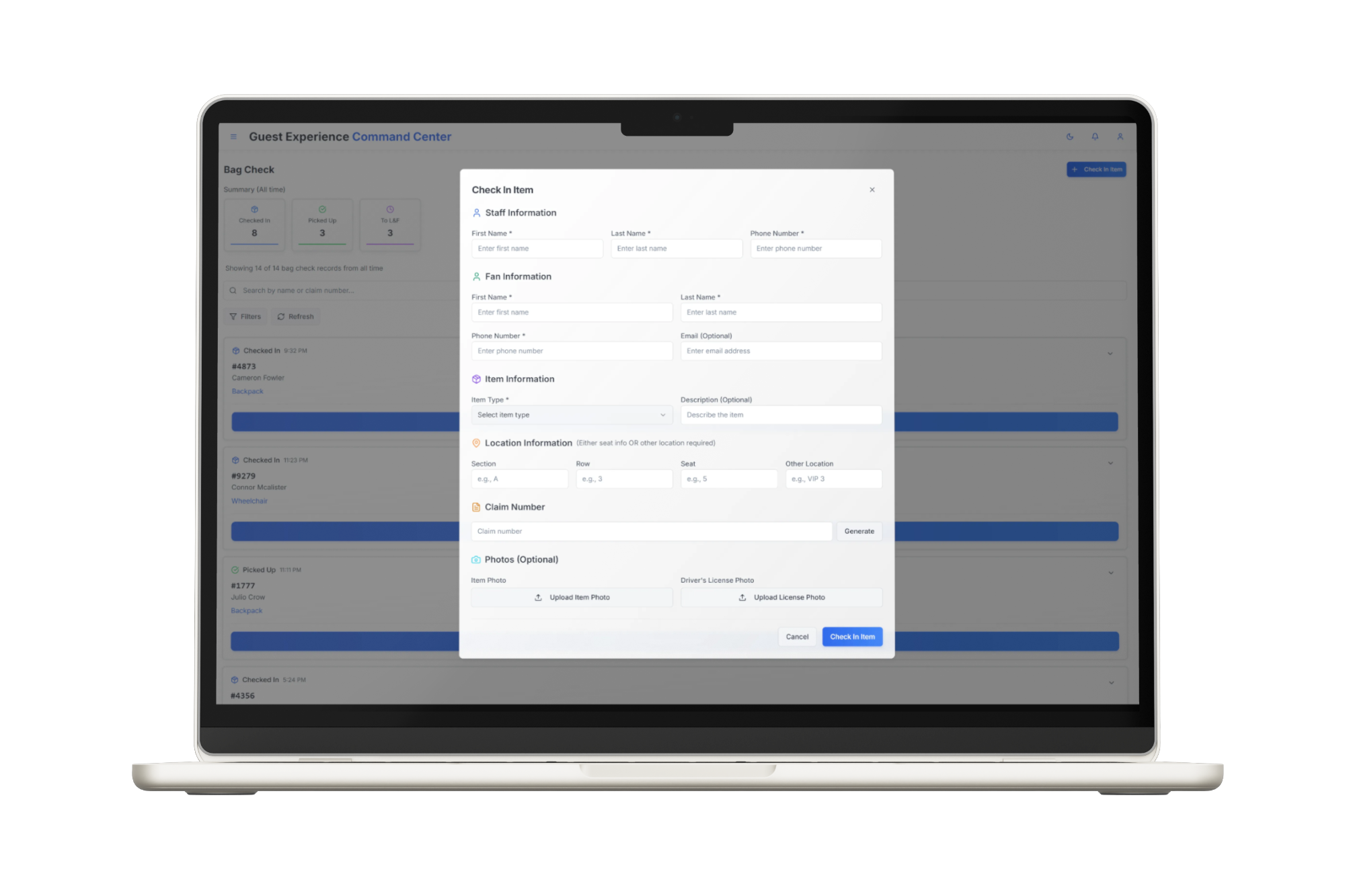 Lightning Check-In Process