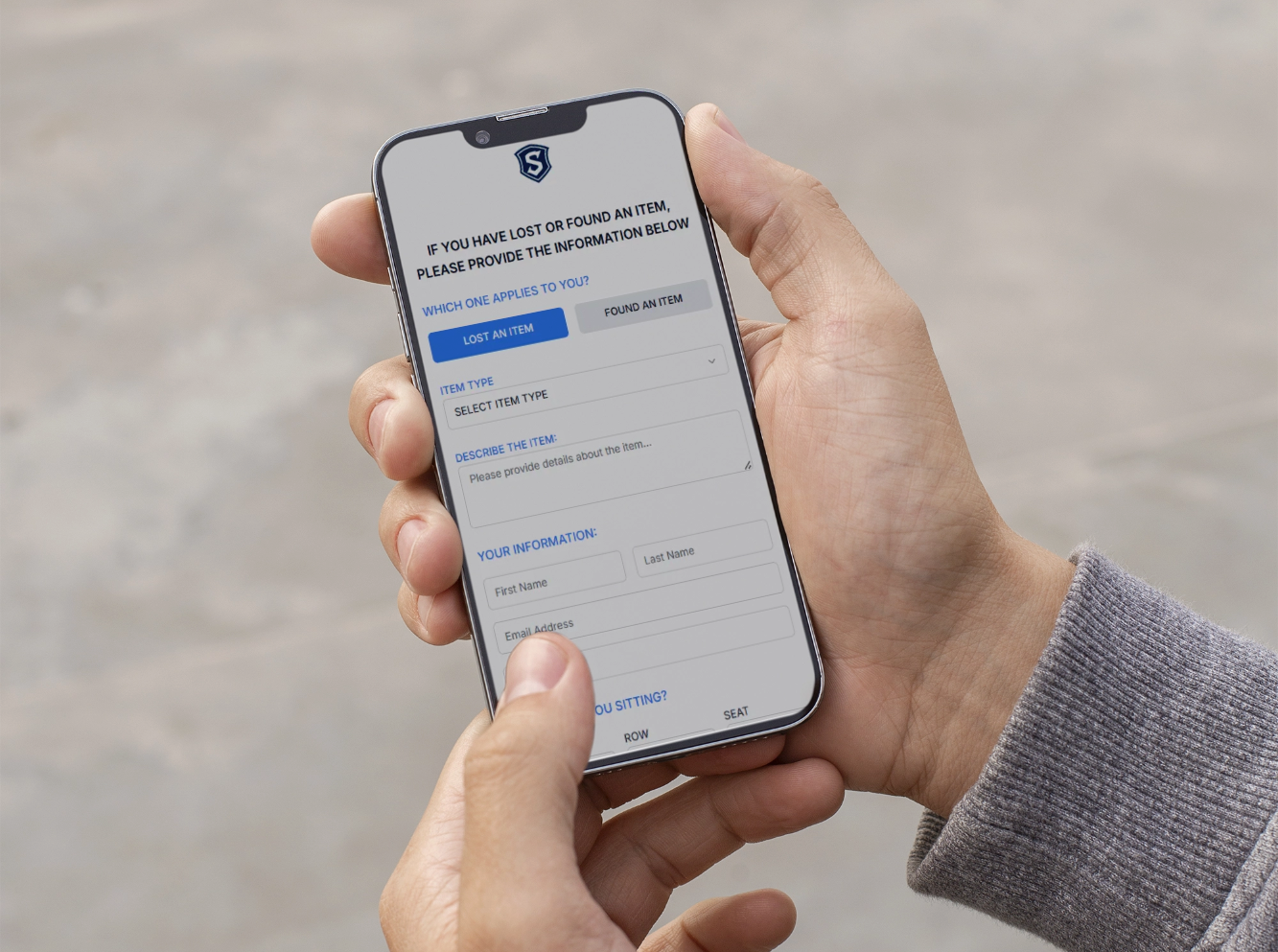 Lost and Found Mobile Form